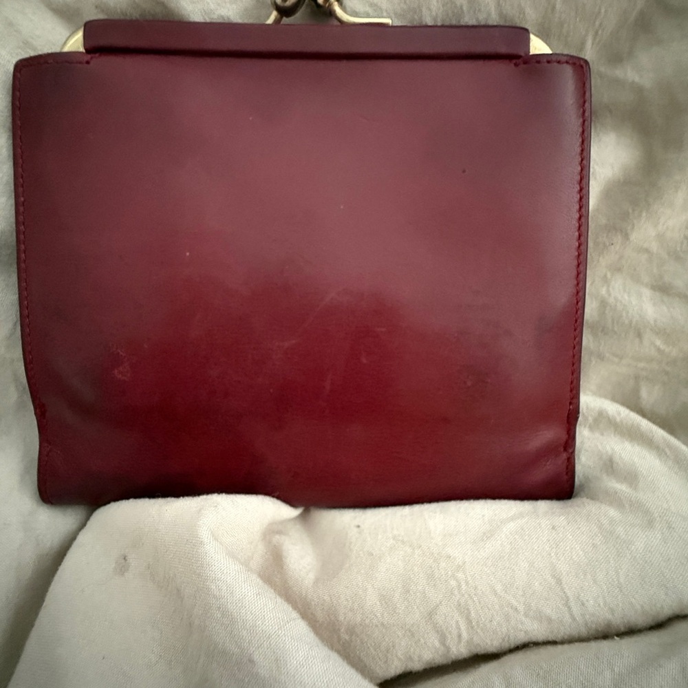 Celine Red Leather Wallet with Gold Hardware Diffusion - Picture 2 of 15